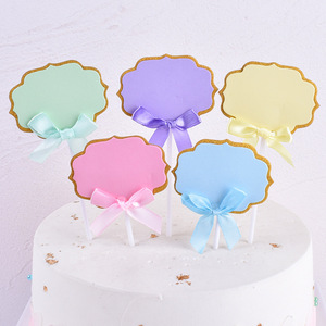 Decorazioni per Torte di <span class=keywords><strong>Compleanno</strong></span> con <span class=keywords><strong>Auguri</strong></span> Scrivibili, Bandierine Decorative per Torte, Topper Fai-da-Te per Scritte a Mano, Set da 5 Pezzi - Product Image 3