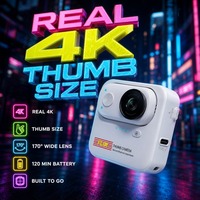 Mini caméra d'action magnétique 4K30fps 20MP, caméra vidéo miniature avec Wi-Fi intégré, stabilisation EIS 6 axes anti-tremblement, Type C, 256 Go