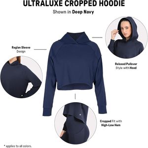 Sudadera Corta Personalizada para Mujer, Manga Larga, Transpirable, Ligera, Ropa Deportiva, Ropa Informal, Spandex/Poliéster - Product Image 6