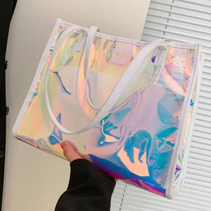 Sac fourre-tout en PVC personnalisé, écologique, durable, avec poignée en corde, pour le shopping, prix direct - Product Image 6