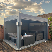 Sweet Home Conception de pergola en aluminium étanche manuelle ou motorisée avec toit à persiennes réglables