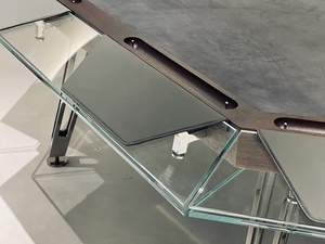 <span class=keywords><strong>Tavolo</strong></span> da Poker Texas e Baccarat di Lusso Moderno in Cristallo per 10 Giocatori con Gambe in Acciaio Inossidabile per Intrattenimento e Gioco - Product Image 3