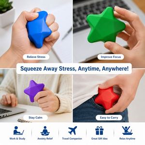 Custom logo Events Schools Brand Giveaways PU Foam Star Stress Relief Toy Soft Slow <b>Rebound</b> Squeeze Star Promotional Gift - Product Image 6