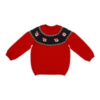 Benutzer definierte Kinder Weihnachts pullover Baby Jungen Mädchen Stilvolle Weihnachten Santa Jacquard gestrickte Pullover Kinder pullover
