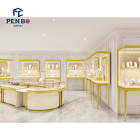 Concepts de design de magasin de bijoux modernes, vitrine de présentation de bijoux, design décoratif, mobilier de magasin de bijoux commercial
