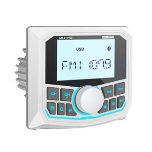 <span class=keywords><strong>Radio</strong></span> MP3 marine GRANDnavi, blanc ou noir, étanche IPX5, récepteur stéréo avec caisson de basses, <span class=keywords><strong>Bluetooth</strong></span>, USB, lumière colorée pour <span class=keywords><strong>bateau</strong></span>, VTT, UTV - Product Image 1