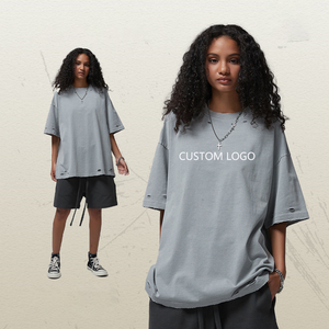 เสื้อยืดคอกลมทรงโอเวอร์ไซส์ ผ้าฝ้ายทอคุณภาพสูง 100% เนื้อหนา ใส่ได้ทั้งชายและหญิง แบบเรียบ สั่งทำได้ ป้องกันขนร่วง แขนเสื้อปกติ สำหรับผู้ชาย - Product Image 3
