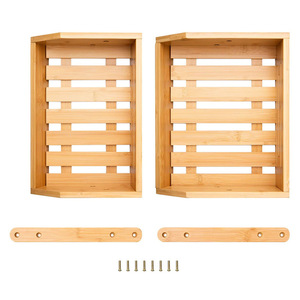 Cesto portafrutta a due livelli <span class=keywords><strong>in</strong></span> bambù, multiuso, per ripiani da cucina, organizer per verdure e pane, disponibile <span class=keywords><strong>in</strong></span> magazzino - Product Image 3