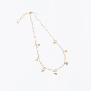 2023 New Women's Pentagon-Star Pendant Necklace Fashion Female Choker Necklaces Simple Ladies Party Jewelry Gifts