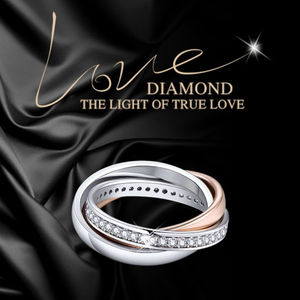 Anillo Enrollable Tricolor de Plata de Ley 925 de Diseño Duradero y Alta Calidad - Product Image 4