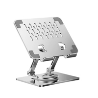 Aleación de Aluminio Personalizada OEM 360 °   Soporte Plegable Ajustable en Altura para Tablet, Laptop y Teléfono, con Diseño Hueco para Disipación de Calor