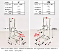 Mini empileur manuel portatif léger pour décharger l'empilage-grue de levage 60KG,80KG