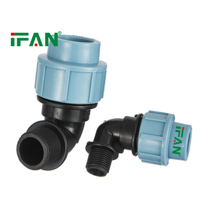 Raccord de compression en PP IFAN, vente en gros d'usine, raccord de tuyau, <span class=keywords><strong>coude</strong></span> mâle, 16-32 mm, raccord de tuyau d'irrigation en PEHD - Product Image 3