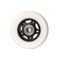 76*28mm blanc PU roues enfants 360 rotatif Scooter électrique fou chariot fou chariot roulette roue