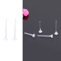 Accesorios para Pendientes DIY Bowei, Plástico Transparente Invisible, Fornituras Planas para Joyería