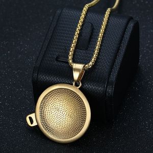 Collar con Colgante de Emoji 'Shut Up' en Acero Inoxidable Chapado en Oro, Joyería de Moda Unisex, Diseño Geométrico, Patrón Asimétrico DZ081 - Product Image 4