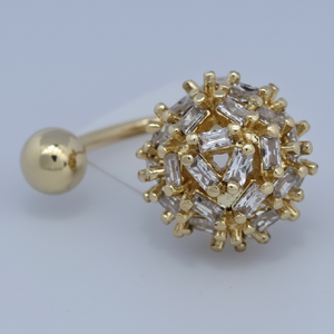 Affascinante Set di gioielli Vintage placcati in oro con zircone in due pezzi per un Look elegante e alla moda - Product Image 1