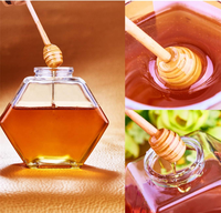Pot en verre hexagonal pour miel, 4 oz, 8 oz, 12 oz, 16 oz, 100 ml, 180 ml, 280 ml, 380 ml, vente chaude