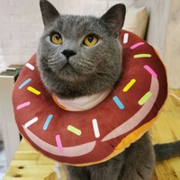 Collier élisabéthain pour chats et chiens - anti-léchage, protège-tête chirurgical souple en forme de donut, emballé sous vide