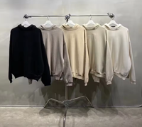 Polar Pamuk Karışımı Büyük Beden Düşük Omuzlu Kapüşonlu Erkek Sweatshirt Sokak Giyim Minimalist Harfli Yama Hemen Gönderime Hazır