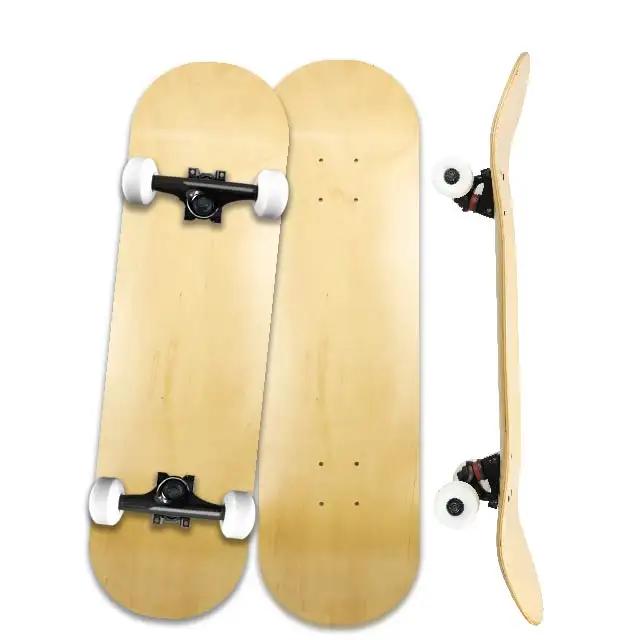 Skateboard vierge en érable personnalisable, planche à roulettes complète, possibilité de vente en gros,