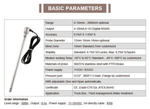 Holykell סולר באיכות גבוהה טנק קיבוליות מפלס שמן חיישן - Product Image 4