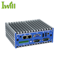 Mini PC industrial J1900 Quad Core DDR3L 4G RAM Dual LAN sin ventilador 4 COM RS485 disponible AU/US/EU nuevo J1900 Mini ordenador opcional