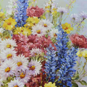 Pittura a olio acrilica dipinta a mano <span class=keywords><strong>su</strong></span> <span class=keywords><strong>tela</strong></span> con Design di dimensioni personalizzate fiore colorato per la decorazione - Product Image 2