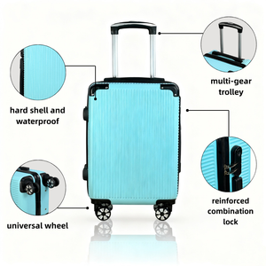 Tùy Chỉnh Màu Sắc Cổ Điển Đơn Giản Phong Cách Xe Đẩy Hành Lý Bộ Cho Không Khí Du Lịch OEM Logo Nhà Máy Các Nhà Sản Xuất Tùy Chỉnh Bán Buôn - Product Image 3