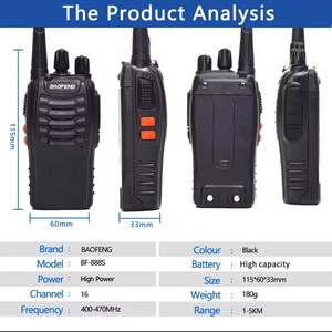 Walkie Talkie Baofeng BF-888S, Batería de 2800 mAh, Alcance de 3 km a 5 km, Uso en Exteriores - Product Image 3