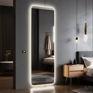 ミラー壁正方形LED化粧鏡バスルーム用