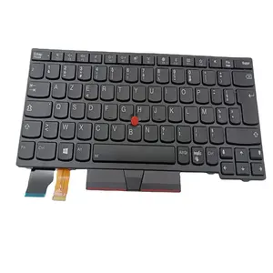 LE X280法语布局键盘的新替换笔记本电脑AZERTY键盘，带背光和跟踪指针