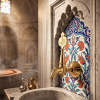 Robinet mural bibcock en laiton de style ottoman populaire, couleur personnalisable, idéal pour jardin, balcon et machine à laver