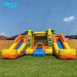 Château gonflable <span class=keywords><strong>Coco</strong></span> Style à double toboggan 4x5x2.5M en PVC avec toboggan pour les fêtes d'enfants en plein air - Product Image 2