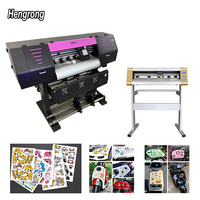 Imprimante éco-solvant compacte 70 cm XP600 I3200 et machine de découpe de contour 60 cm pour l'impression d'autocollants et d'étiquettes en vinyle pour covering automobile