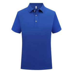 Polo Shirt Solid Color Short Sleeve Quick Dry Polyester Daily Wear - Product Image 4