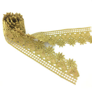 Fabbrica direttamente personalizzato di alta qualità ricamo fiore decorazione <span class=keywords><strong>pizzo</strong></span> oro <span class=keywords><strong>tenda</strong></span> di <span class=keywords><strong>pizzo</strong></span> abbigliamento taglio J14 - Product Image 3