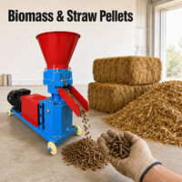 Machine à granulés d'aliments pour animaux de haute qualité, nouvelle, en acier inoxydable 9KLP, presse à granulés pour bétail, machine à granulés à matrice plate, équipement agricole, 300 kg/h