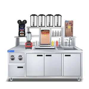 Milk Tea Equipment All Set Bubble Tea Equipment Bar Milk Tea Counter With Design Bubble Tea Shop