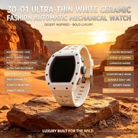 Nouvelle montre pour homme de luxe personnalisée haut de gamme avec boîtier en céramique blanche 30-01, montre sportive automatique mécanique étanche
