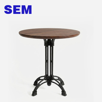 Pieds de table industriels rétro en fonte noire SEM pour hôtels, cafés, restaurants, bars – Pieds de meubles métalliques durables