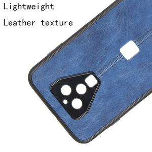 Funda de cuero PU con patrón de piel de vaca ligera, funda protectora trasera para teléfono para Xiaomi <span class=keywords><strong>Black</strong></span> <span class=keywords><strong>Shark</strong></span> 3 <span class=keywords><strong>3Pro</strong></span>, funda trasera de cuero - Product Image 5