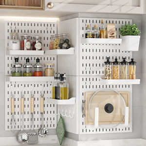 Organizzatore da parete per pannello forato nero fai-da-te organizzatore da parete combinato per pannello forato in plastica all'ingrosso appeso a parete - Product Image 1