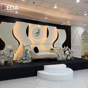 ฉากหลังงานแต่งงานอะคริลิค LEDA พร้อมไฟ LED ตกแต่งเวทีงานแต่งงาน ตกแต่งห้องจัดเลี้ยงสำหรับงานอีเว้นท์ - Product Image 3