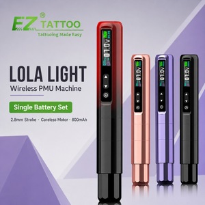 Stylo de tatouage PMU sans fil <span class=keywords><strong>EZ</strong></span> Lola Light 81g, batterie unique, course de 2,8 mm, mode point à 10 niveaux, machine de maquillage permanent pour sourcils et lèvres - Product Image 1