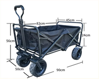 Chariot de plage pliable pour bébé, chariot de camping, chariot à quatre roues en acier, capacité de charge de 100 kg, personnalisable OEM