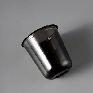 Gobelets ronds jetables en plastique PET noir transparent de 89 mm personnalisés pour boissons et boissons froides - Product Image 2