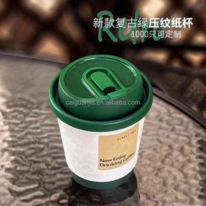 Vasos de Papel Kraft Multifuncionales con Forma de Mariposa y Logotipo Personalizado de 500 ml para Envasado de Alimentos y Tapa Multifuncional - Product Image 4