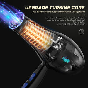 Dreepor ไดร์เป่าผมทรงพลังไฟสีฟ้าไดร์เป่าผมมืออาชีพสำหรับใช้ในบ้านโรงแรมร้านเสริมสวย - Product Image 3