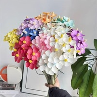 Buket Bunga Kering Violet DIY untuk Dekorasi Dinding Gaya Boho, Hiasan Tengah Ruang Tamu Rustic